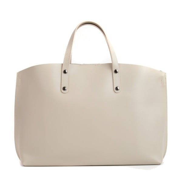 Geantă din piele Mangotti Bags Lulia, bej-image-2