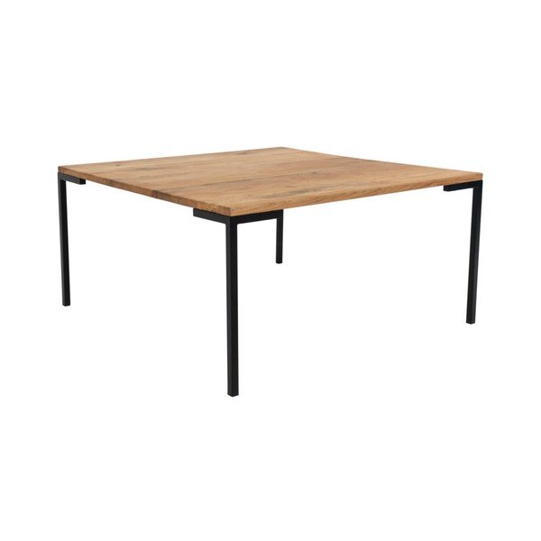 Masă de cafea cu blat din lemn de stejar House Nordic Lugano, 90 x 90 cm, negru-image-1