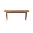 Masă de dining extensibilă cu blat cu aspect de lemn de nuc cu blat suplimentar 90x180 cm Twist – Zuiver