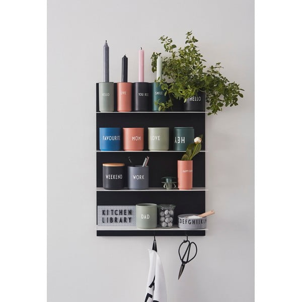 Cană gri închis din porțelan 300 ml Work – Design Letters-image-1