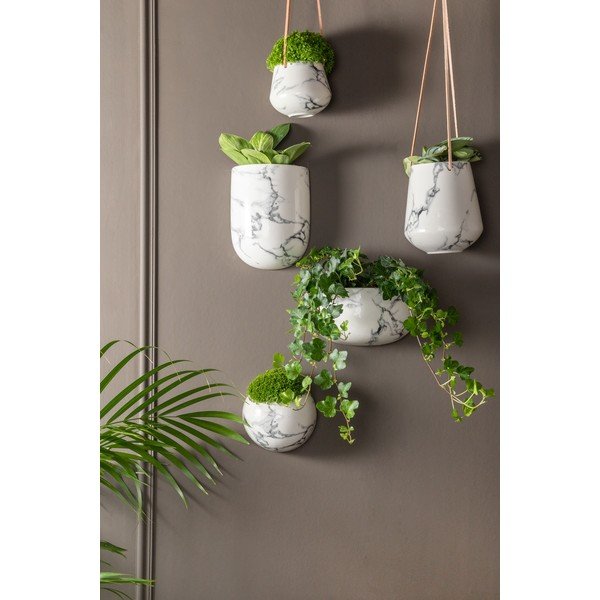 Ghiveci suspendat din ceramică în decor de marmură PT LIVING Skittle-image-1