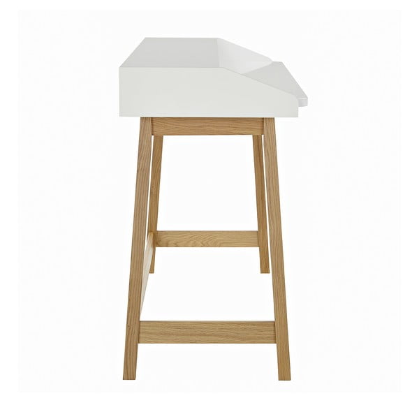 Birou cu blat alb Woodman St. James, alb-natural-image-2