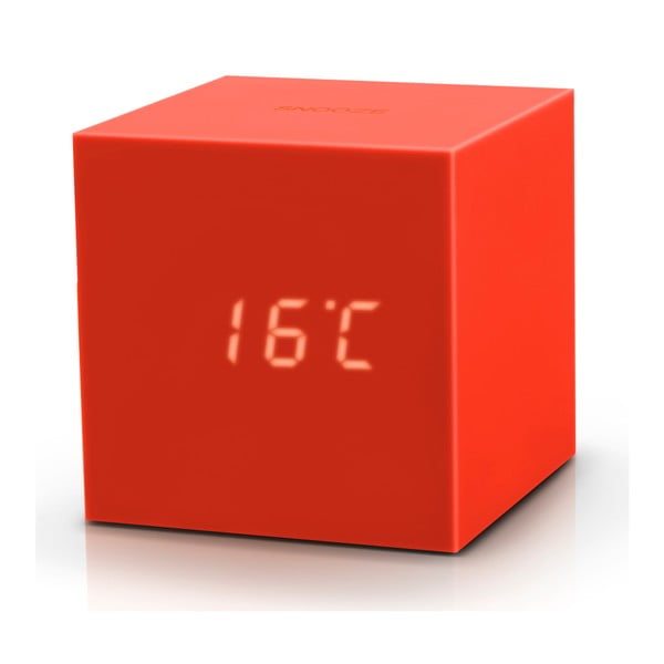 Ceas deșteptător cu LED Gingko Gravity Cube, portocaliu-image-3