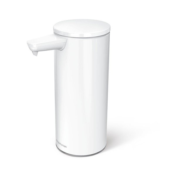 Dozator de săpun lichid alb automat din oțel 266 ml – simplehuman-image-4