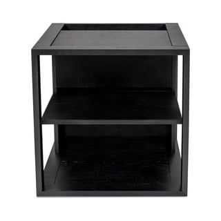 Masă auxiliară în decor de lemn de nuc Woodman Cube, 50 x 50 cm, maro