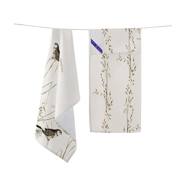 Prosoape de vase 2 buc. din bumbac 50x70 cm Happy birds – Happy Friday-image-3