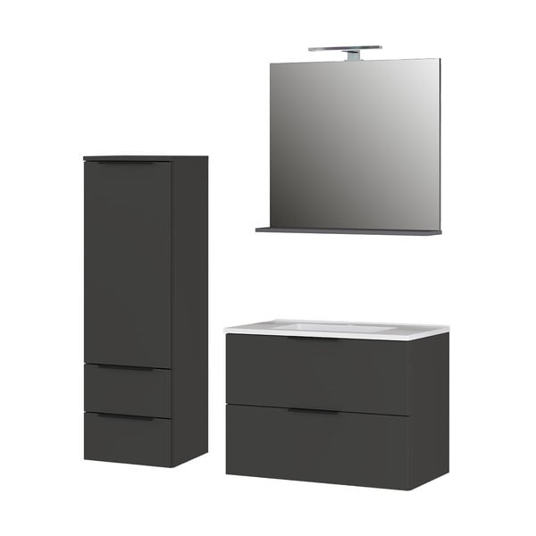 Set mobilă de baie gri antracit Crandon – Germania