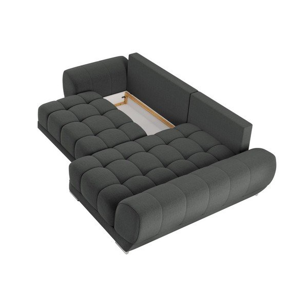 Colțar extensibil cu șezlong pe partea dreaptă Windsor & Co Sofas Cloudlet, gri închis-image-4