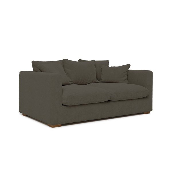 Canapea din catifea reiată gri închis 175 cm Comfy - Scandic-image-1