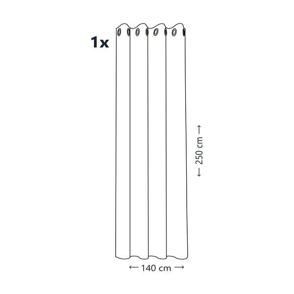 Draperie AmeliaHome Floris, 140 x 250 cm, roz-image-2