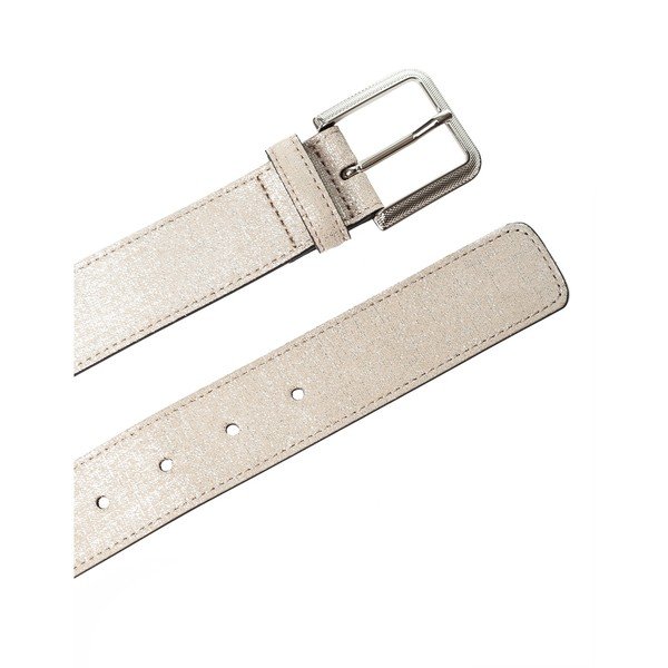Curea din piele pentru femei Ferruccio Laconi Nike, lungime 100 cm, alb-image-1