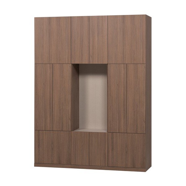 Dulap modular în culoare naturală închisă 162x215 cm Build – WOOOD-image-2