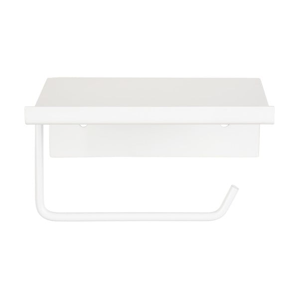 Suport pentru hârtie igienică alb autoadeziv/cu raft din metal Desulo – Wenko-image-2