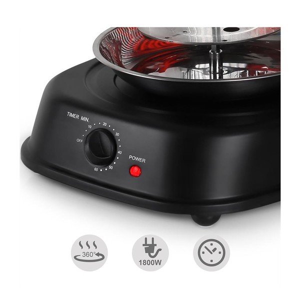 Gril pentru kebab OneConcept Master, negru-image-2