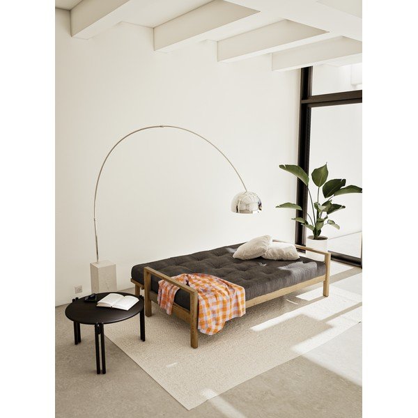 Măsuță de cafea neagră rotundă din lemn masiv de pin ø 60 cm Sticks – Karup Design-image-4