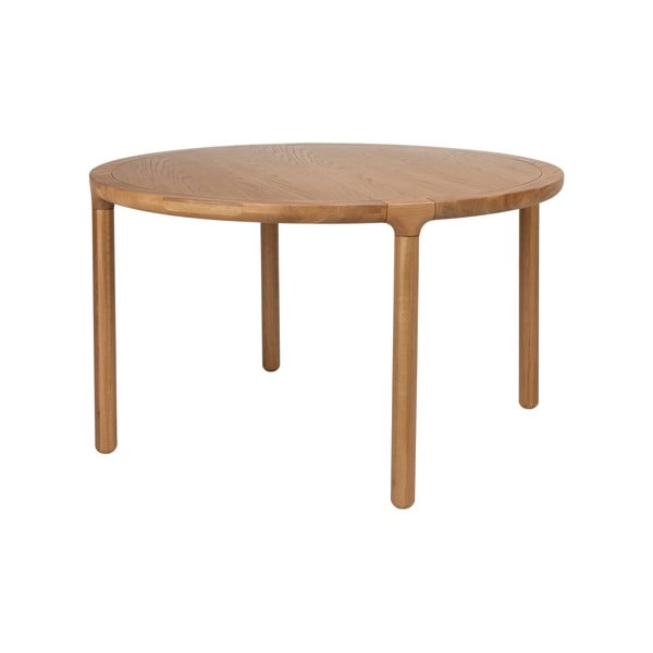 Masă de dining rotundă cu aspect de lemn de stejar ø 128 cm Storm – Zuiver