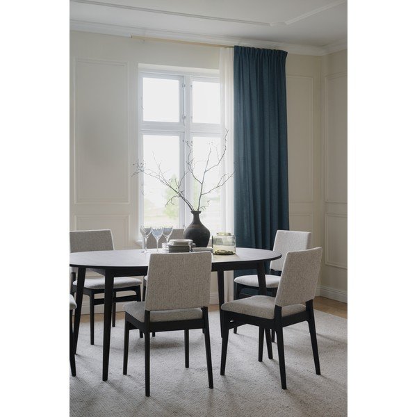 Scaun de dining crem/în culoare naturală închisă din lemn de stejar Medford – Rowico-image-1