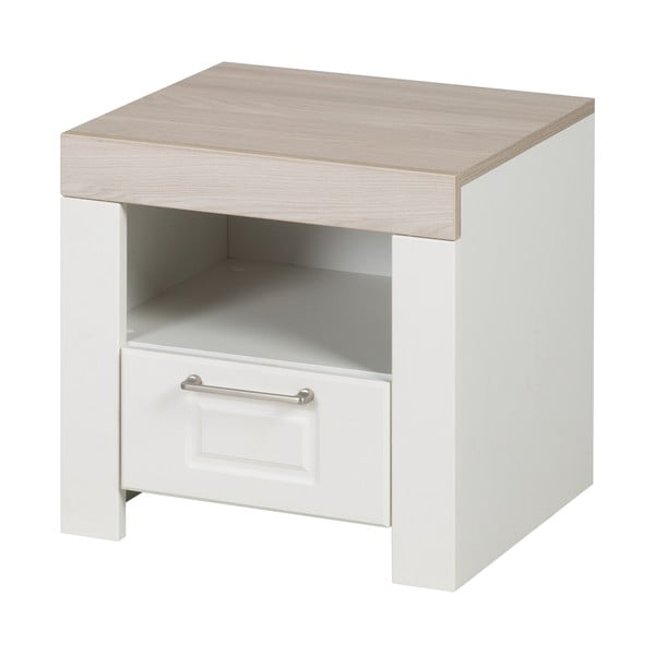 Noptieră de copii albă cu rafturi – Roba-image-3