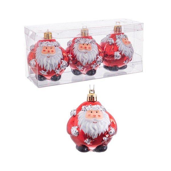 Globuri de Crăciun  3 buc. Santa Claus – Casa Selección