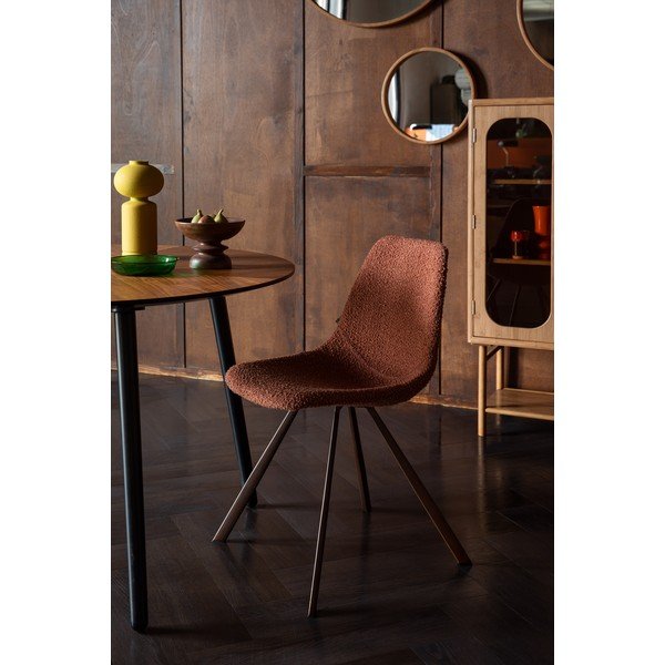 Scaun de dining portocaliu tapițat Franky – Dutchbone-image-1