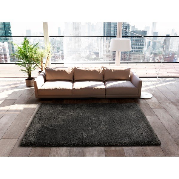 Covor gri 110x60 cm Shaggy Reciclada - Universal-image-1