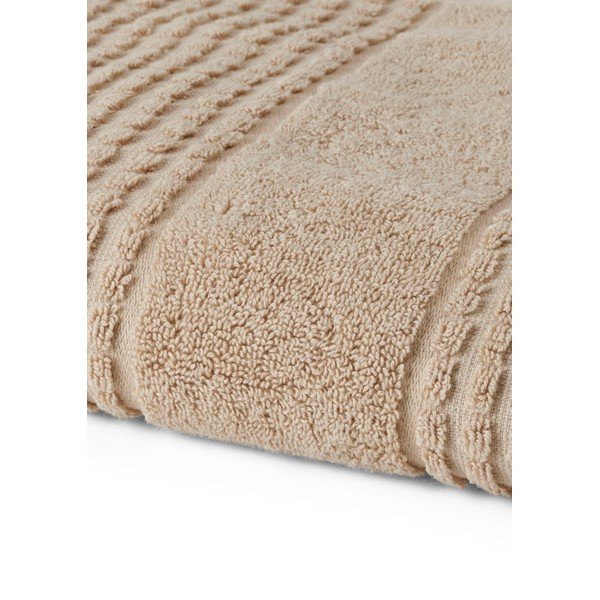 Prosop bej din bumbac organic 50x100 cm Check – JUNA-image-4