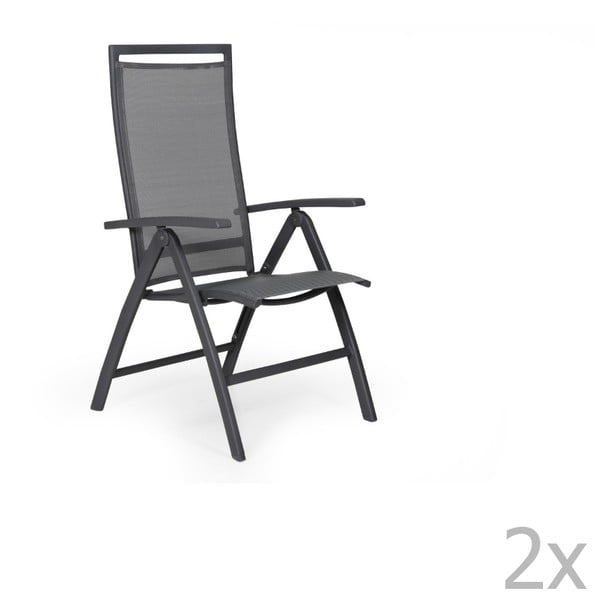 Set 2 scaune de grădină Brafab Sunny, gri
