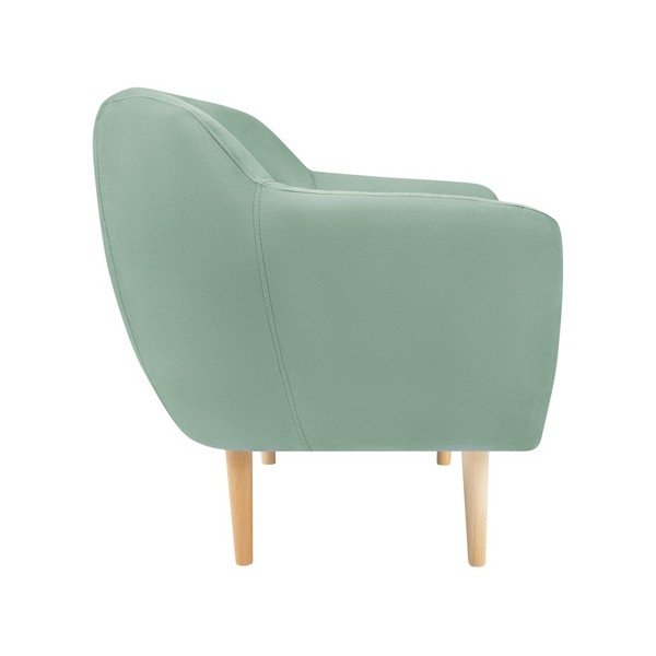 Fotoliu cu tapițerie din catifea Mazzini Sofas Sardaigne, verde mentol-image-3