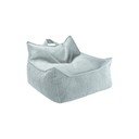 Fotoliu puf pentru copii verde mentă cu tapițerie din catifea reiată Chair – Wigiwama