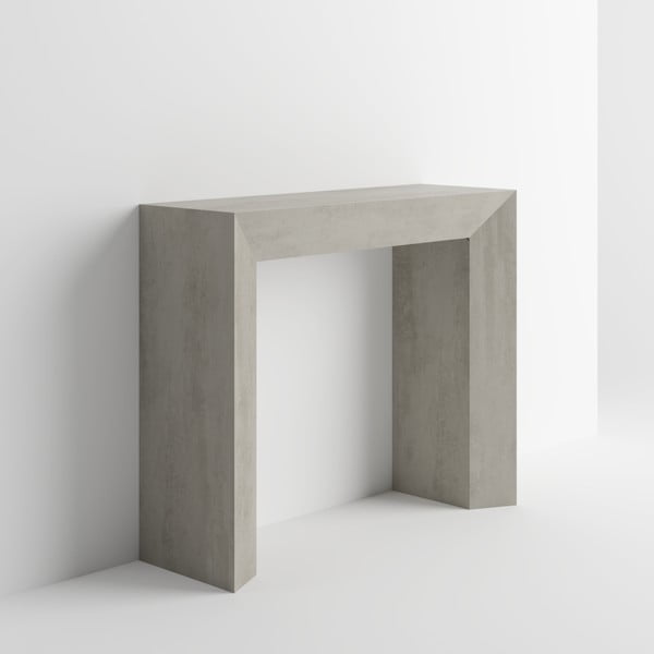 Masă tip consolă, decor gri beton MobiliFiver Giuditta