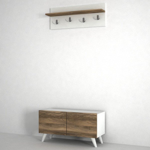 Dulap cu aspect de lemn de nuc pentru coridor Lores-image-2