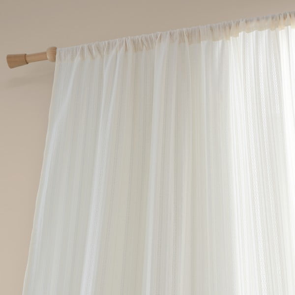 Perdea albă din bumbac 140x122 cm Zofia Broderie Anglaise – Pineapple Elephant