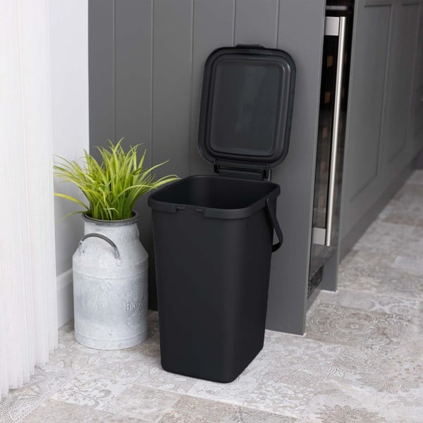 Coș de gunoi negru din plastic 18 l – Addis-image-2