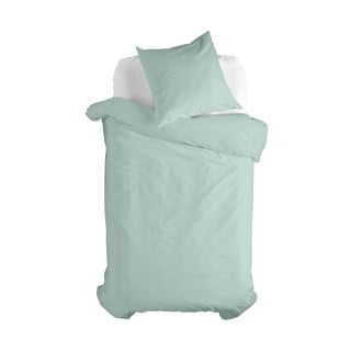 Lenjerie de pat din bumbac pentru copii Mr. Fox Basic, 140 x 200 cm, verde mentă