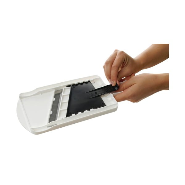 Feliator de legume reglabil Fackelmann Food & More, alb-negru-image-3