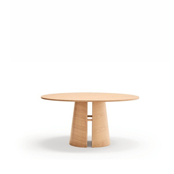 Masă de dining rotundă cu aspect de lemn de frasin ø 157 cm Cep – Teulat