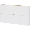 Pantofar alb cu deschidere înclinată, suspendat, cu aspect de lemn de stejar 140x83x18 cm Ameca – Germania