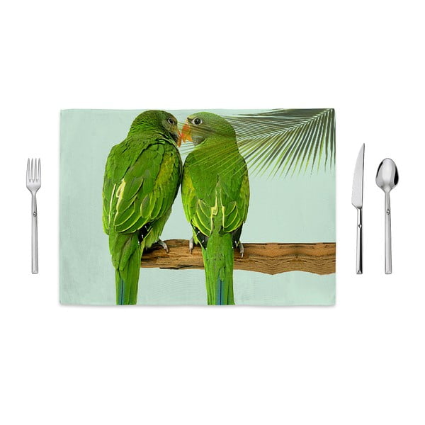 Suport farfurie Home de Bleu Parrots Love, 35 x 49 cm