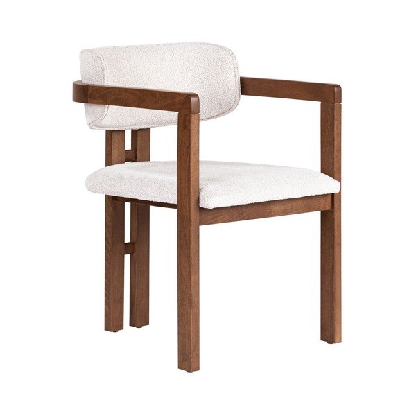 Scaun de living alb cu cotiere Toscana – Kalune Design