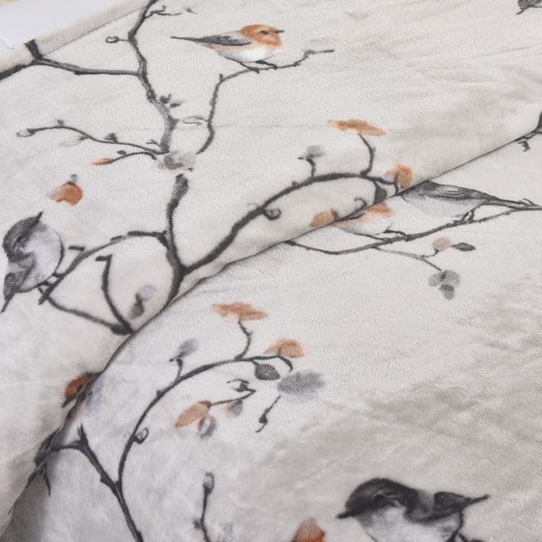 Lenjerie de pat gri din micropluș/cocolino pentru pat de o persoană 140x200 cm Ronja – My House-image-1