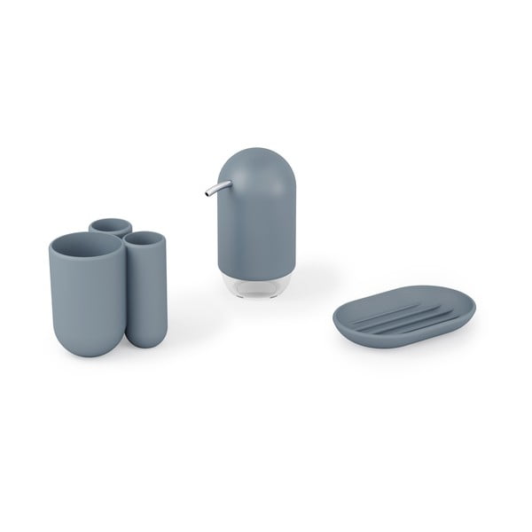 Dozator de săpun lichid albastru din plastic 230 ml Touch – Umbra-image-4