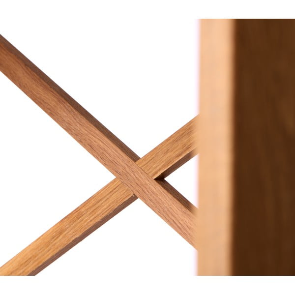 Etajeră în culoare naturală din lemn de stejar 70x87 cm X-Shelf – Unique Furniture-image-3