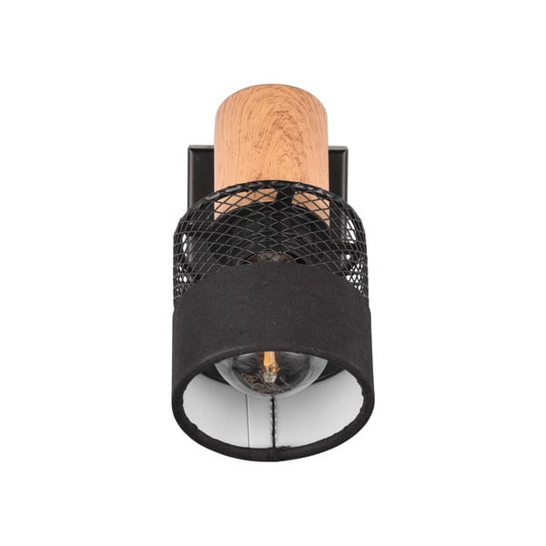 Aplică de perete neagră/în culoare naturală ø 7 cm Nandini – Trio-image-4