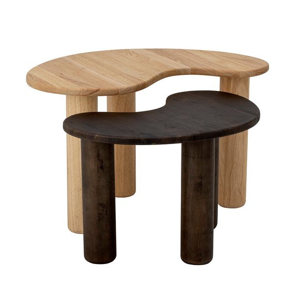 Măsuță de cafea în culoare naturală din lemn de arbore de cauciuc 44x65 cm Luppa – Bloomingville-image-4