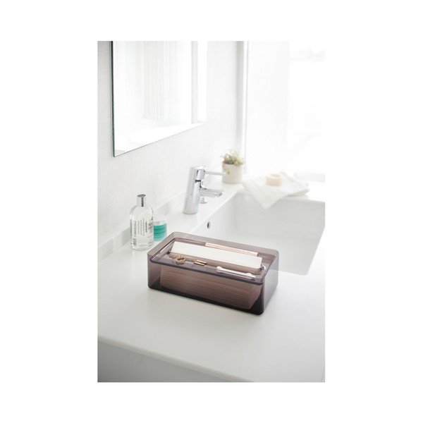 Cutie transparentă pentru șervețele de hârtie YAMAZAKI Lux, negru-image-2