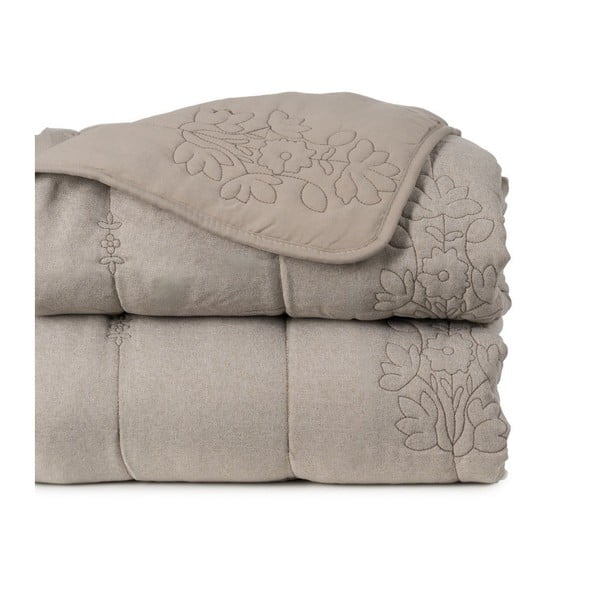 Cuvertură taupe matlasată 240x260 cm – Ixia