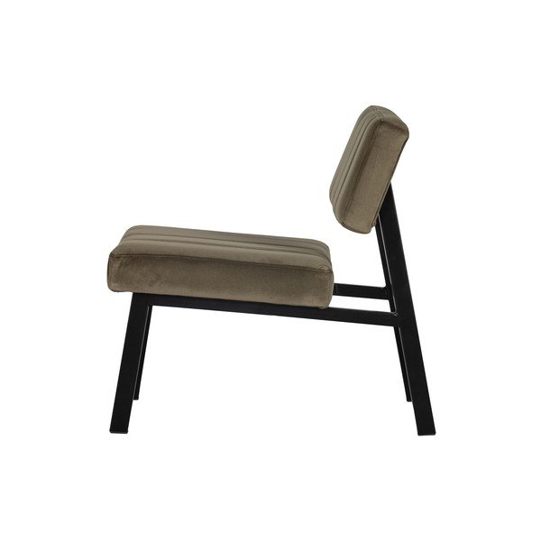 Fotoliu cu tapițerie din catifea WOOOD Kaja, verde kaki-image-3