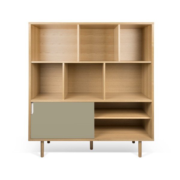 Bufet TemaHome Dann Oak, alb - gri-image-2