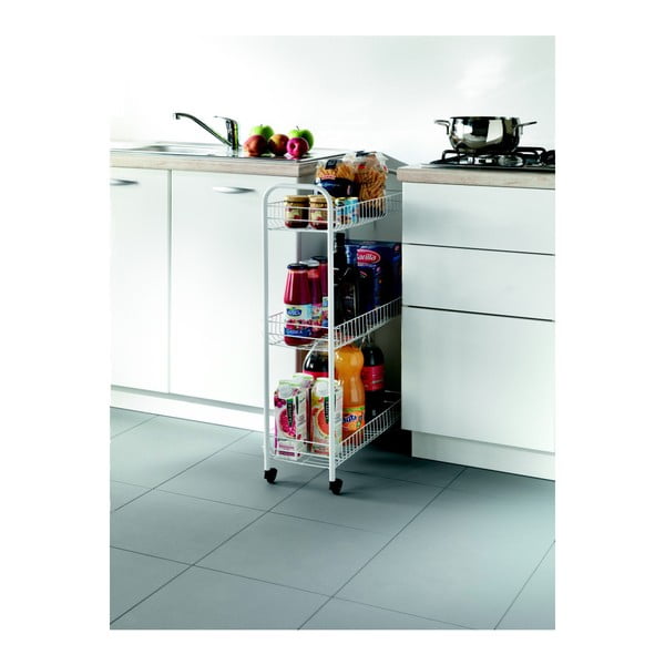 Cărucior mobil cu 3 rafturi pentru baie Metaltex Laundry, 23 x 84 cm-image-2