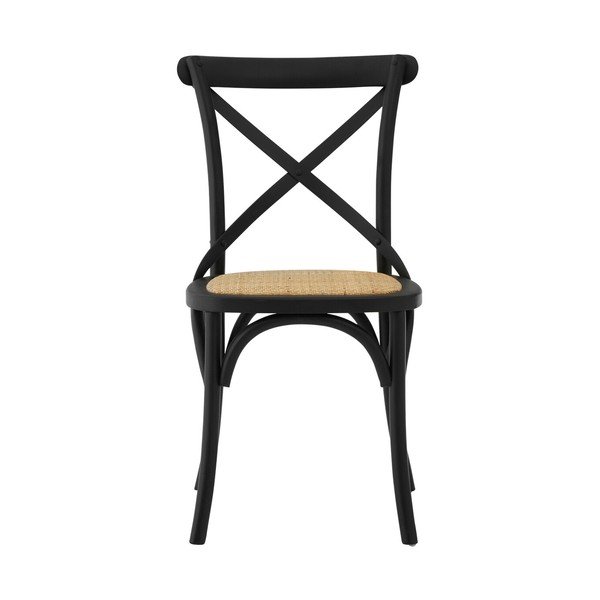Scaun de dining negru din lemn de stejar Lyon – Premier Housewares-image-2
